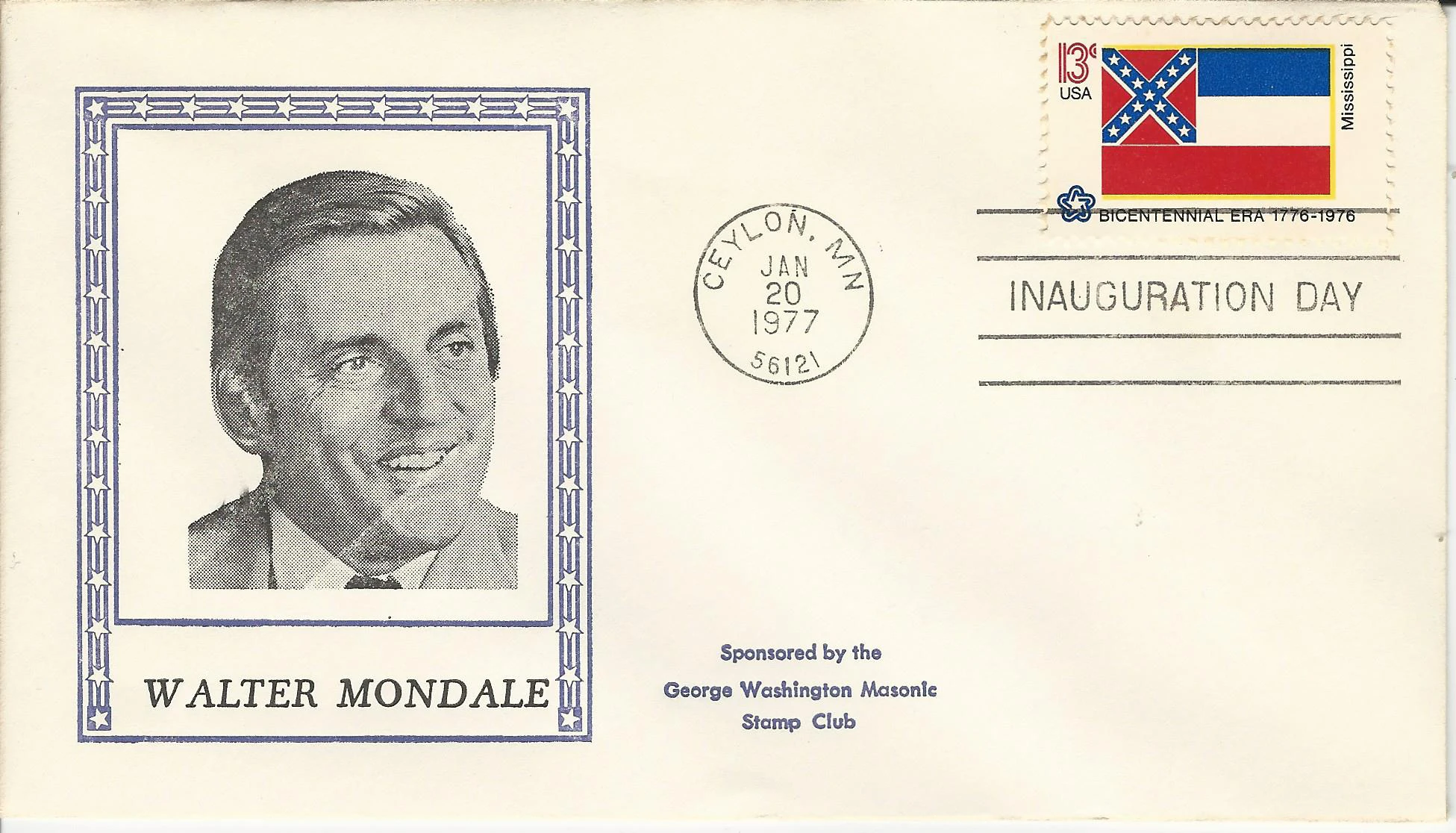 Inauguration VP Walter Mondale Postmark #1: Washington, DC&hellip;